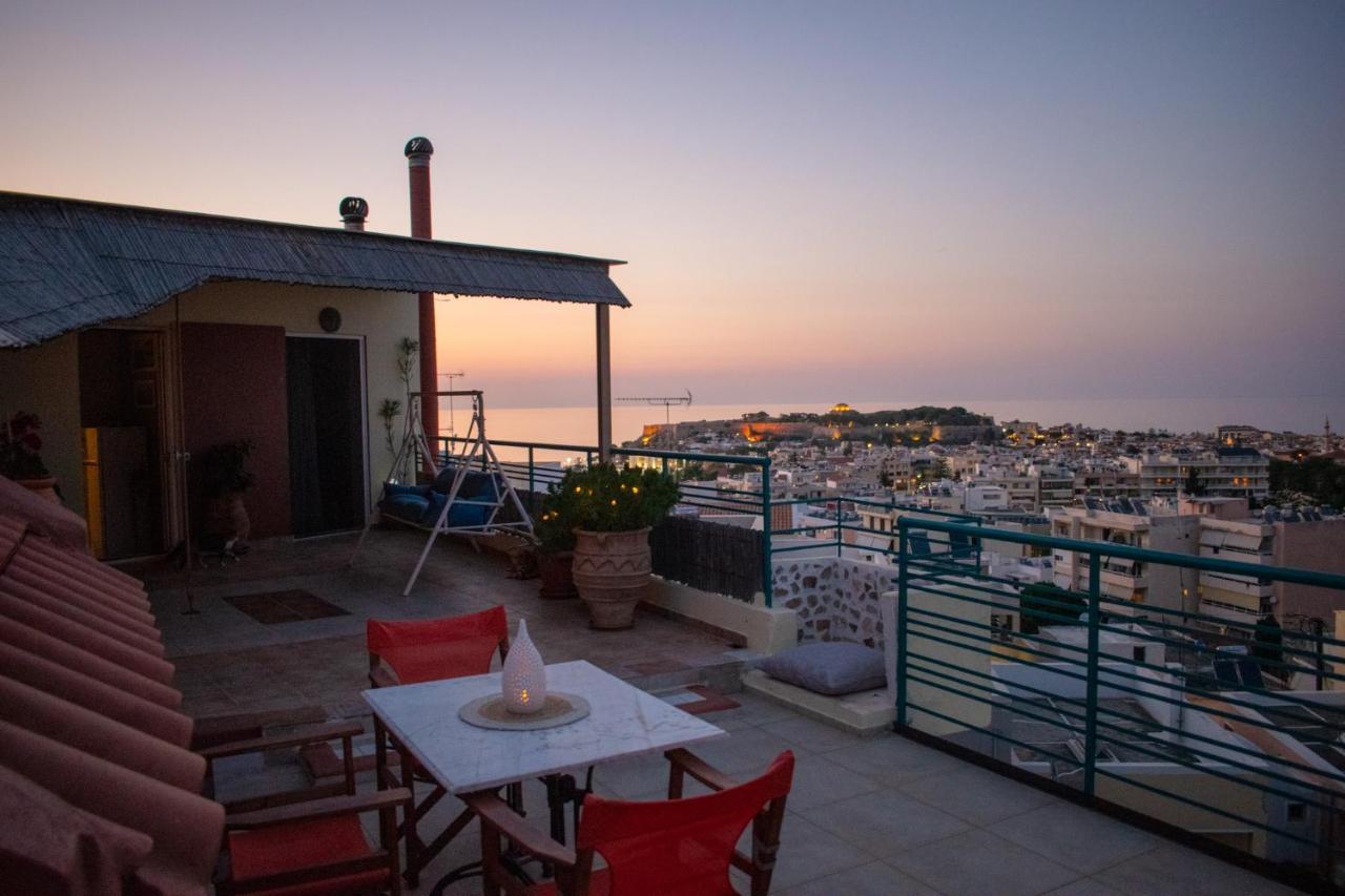 Rooftop With Sea View In Central Rethymno מראה חיצוני תמונה